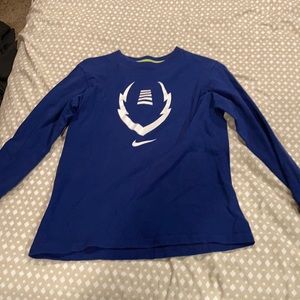 blue football nike long sleeve